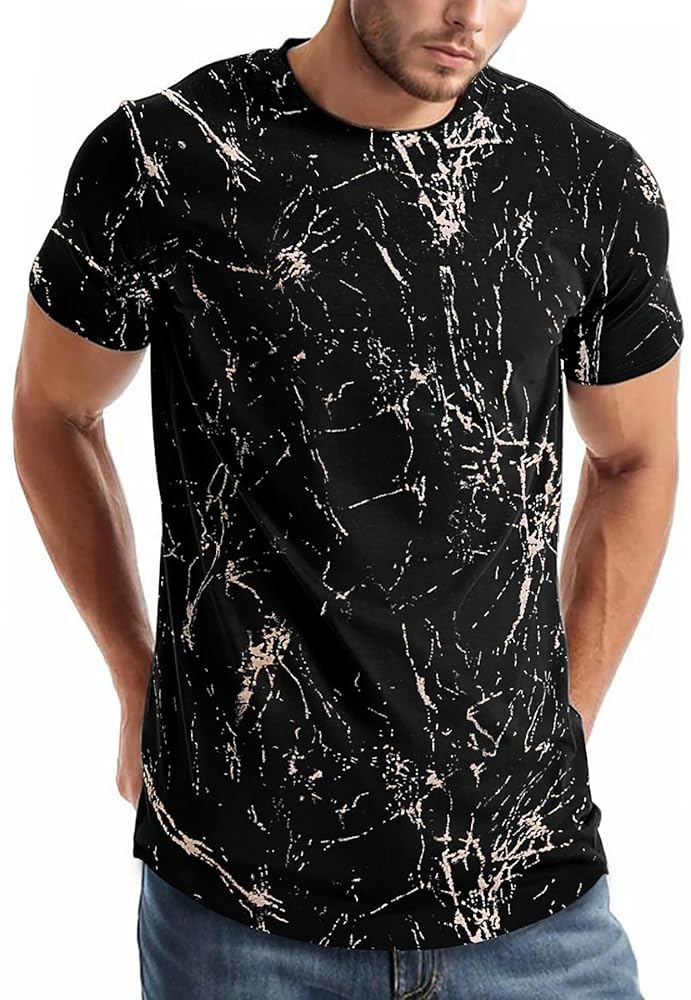 Keasmto Mens T Shirts Hip Hop Casual Stylish Cool Shirt